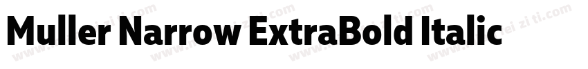 Muller Narrow ExtraBold Italic字体转换